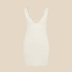 short Cream cowrie shell dress product image front